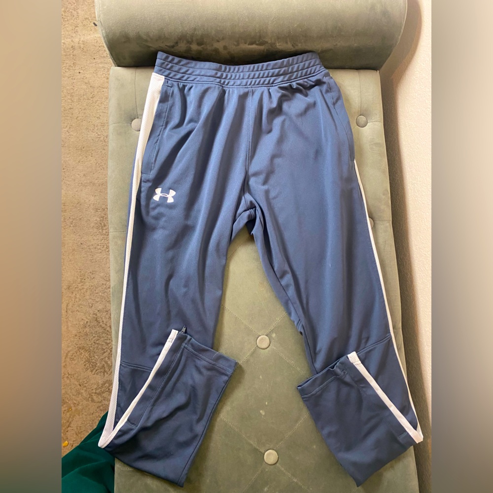 Men’s Under Armour Grey Sweatpants with White Stripe